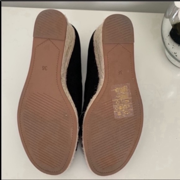 H&M Black open toe espadrilles size 6 - Picture 4 of 4